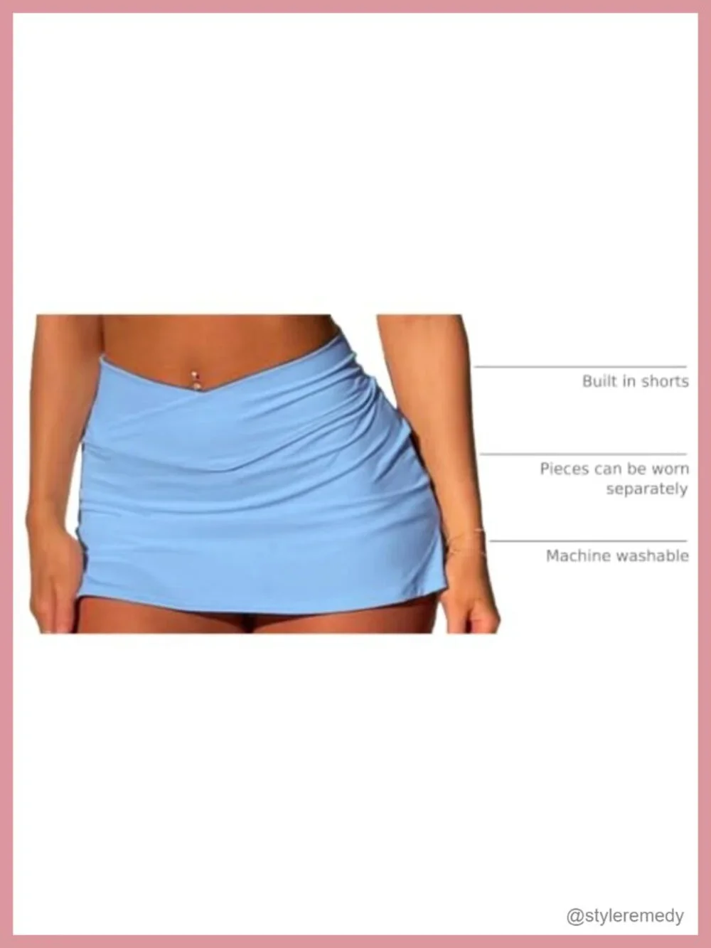 Two Piece Tennis Skirt Set Women Athletic Skort 4 Way Stretch High Rise